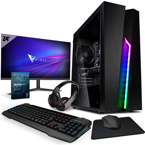 Pachet Sistem PC De Gaming Vibox I 26 Monitor 24inch Procesor Quad