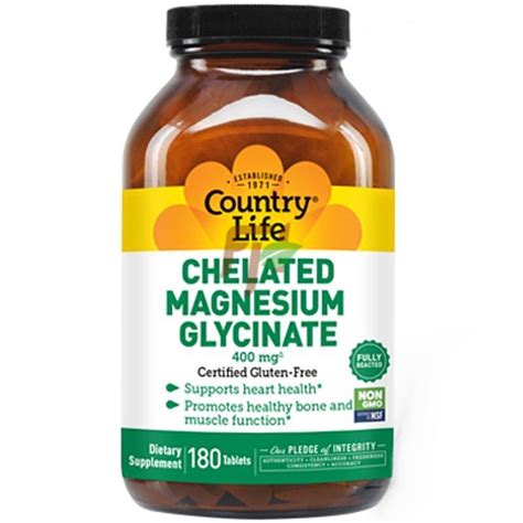 Country Life CHELATED MAGNESIUM GLYCINATE - Купить магния бисглицинат в ...