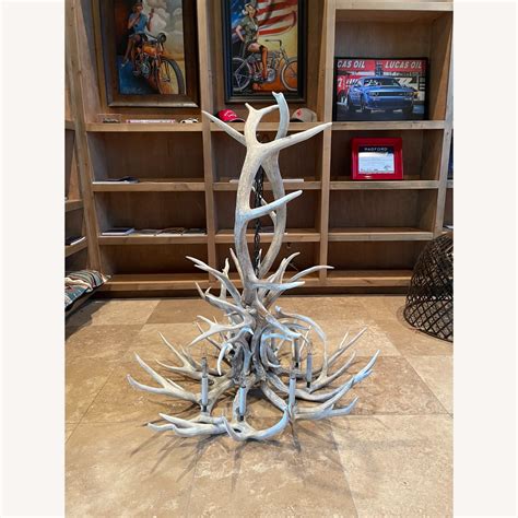 Large Authentic Antler Chandelier Aptdeco