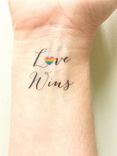 Temporary Tattoo Love Wins Love is Love Gay Wedding Gift