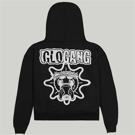 Mens And Womens Glo Gang Black Pullover Hoodie