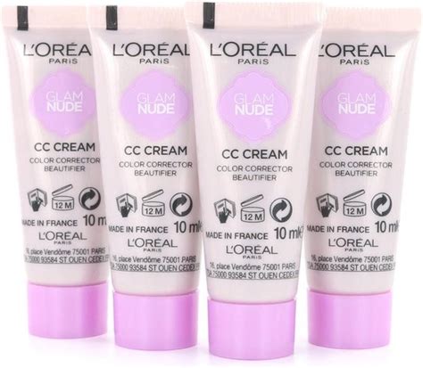 L Oréal Glam Nude CC Cream Anti Dullness 4 x 10 ml Testers bol