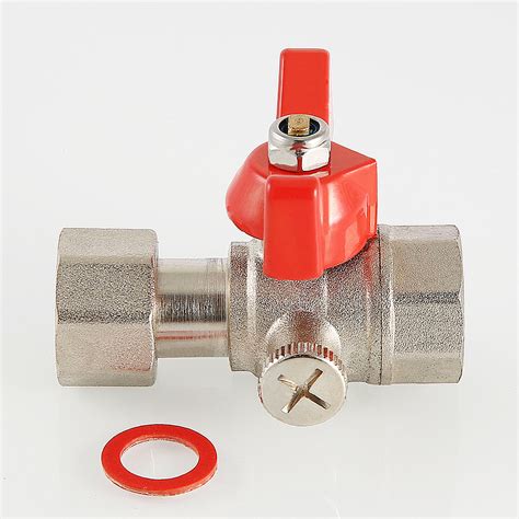 Кран шаровый 1/2'' x 1/4" ВВ для подключения манометра бабочка VALTEC ...