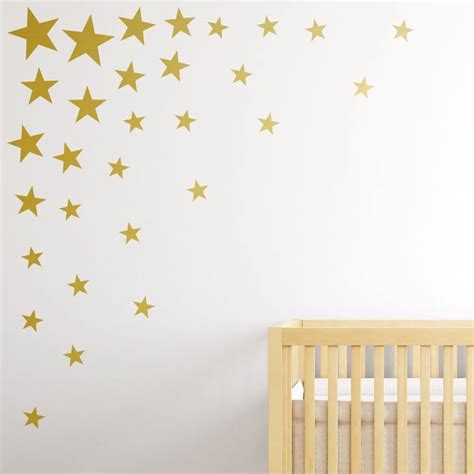 73 pcs/set Multisize Gold Star Wall Sticker Fashion Home Decor Wall ...