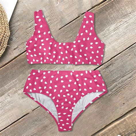 Bluedoba Personalized Custom Personalized Women S Wide Strap Bikini Set