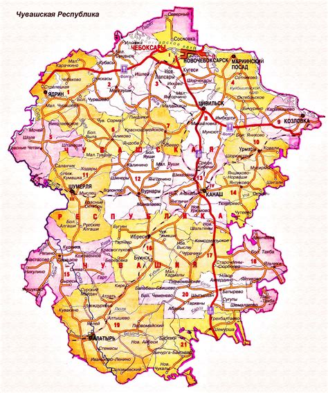 Карта башкирии с городами и дорогами в хорошем качестве