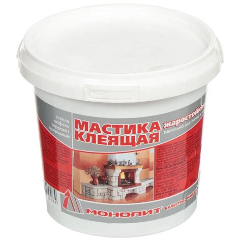 Мастика Монолит, силикатная, универсальная, жаростойкая, 1.5 кг, тов ...