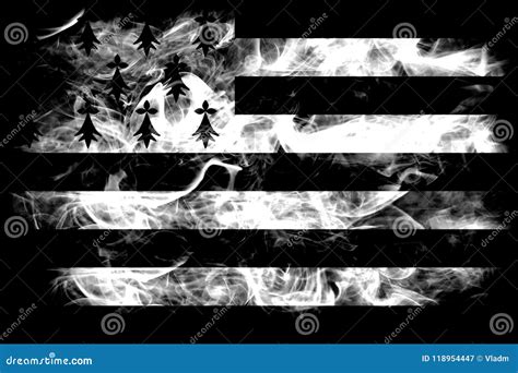 Brittany Smoke Flag Dependent Territory Flag Stock Image