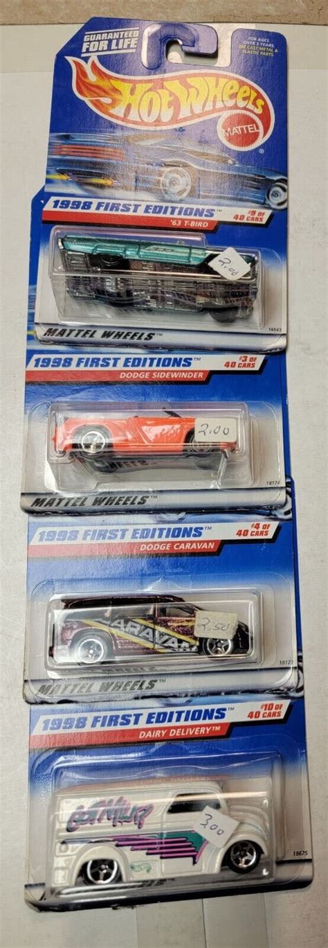 4 1998 MATEL HOT WHEELS FIRST EDITIONS OVER 20 YEARS OLD G6 EBay