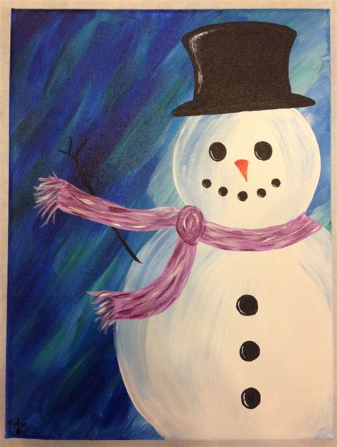 Snowman canvas #diy #canvas #painting | Olaf the snowman, Snowman, Canvas