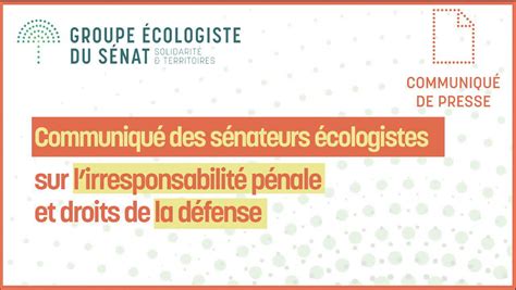 Sénateurs sénatrices écologistes on Twitter Communiqué des