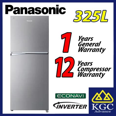 Panasonic 325L Fridge 2 Door Inverter Refrigerator NR BL342PSMY Wide