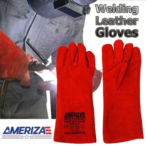 Ameriza Heavy Duty Welding Leather Gloves Gulf Safety