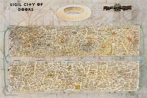 Sigil, City of Doors - Poster map from the 2e Boxed Set : imaginarymaps