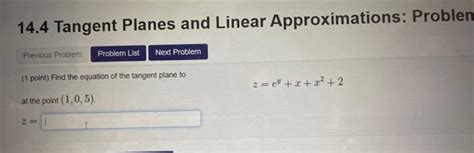 Solved 14 4 Tangent Planes And Linear Approximations Chegg