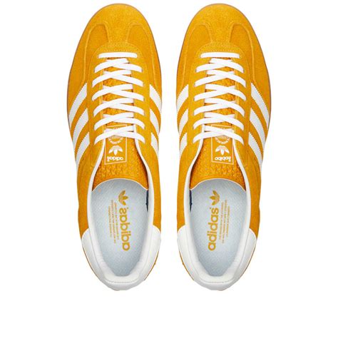 Adidas Originals Gum Sole Gazelle Indoor Trainers In Mustard Yellow