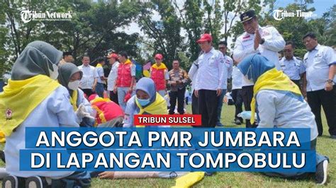 Anggota Pmr Di Kabupaten Maros Ikut Jumbara Di Lapangan Manunggal