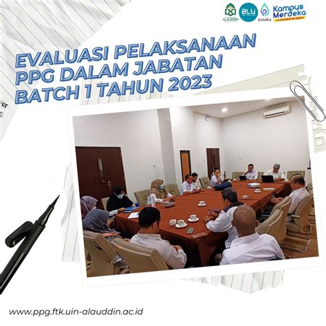 Evaluasi Pelaksanaan PPG Dalam Jabatan Batch 1 Tahun 2023