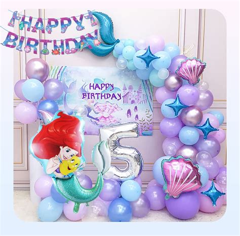 7 Ans Ballon Sirene Decoration Anniversaire Sirene Fille Deco