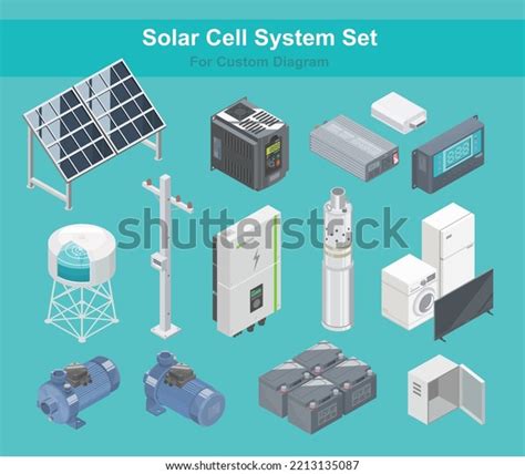 Solar Cell Solar Plant Element Component Stock Vector Royalty Free