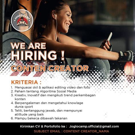 Lowongan Kerja Content Creator Di Joglo Camp LokerJogja ID