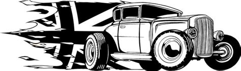 Cone De Carro Hot Rod Linha Estilo Cone Ilustra O Vetorial Estoque De Cone De Ve Culo