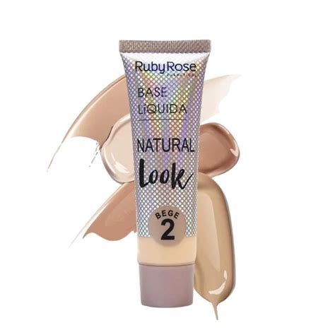 Base Líquida Natural Look Ruby Rose 29ml Hb 8051 Liquida bege 2