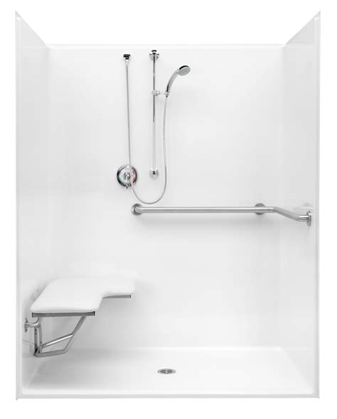 1603BFSC 60 x 34 Alcove Center Drain One-Piece Shower in Almond