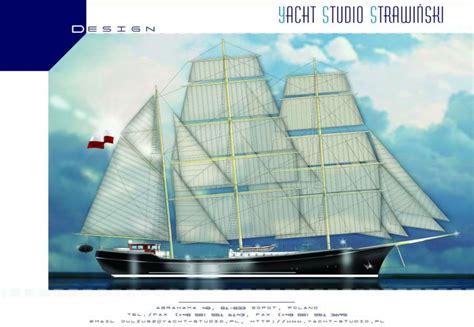 Yacht Design Sail Training Ship 6215 M Barque