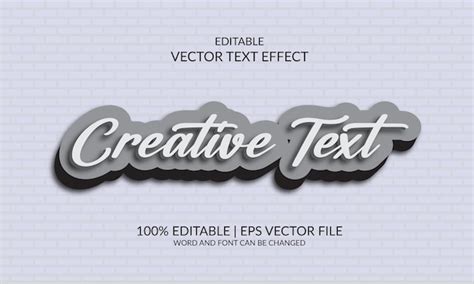 Premium Vector 3d Text Effect Logo Design