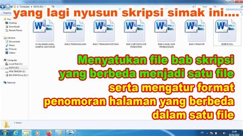 Cara Menggabung File Word Dengan Mudah Sekalian Atur Nomor Halaman