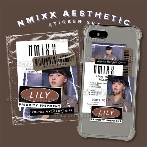 Nx 001 Nmixx Aesthetic Sticker Set Deco Case Hp Decorative Sticker