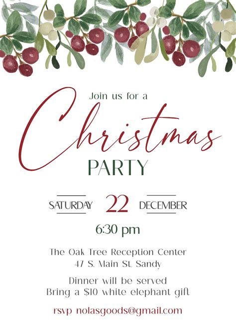 Work Christmas Party Invites Printable Company Christmas - Etsy