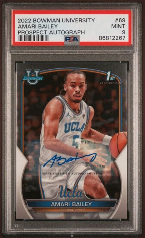 Psa Amari Bailey Auto Bowman University Chrome Prospect