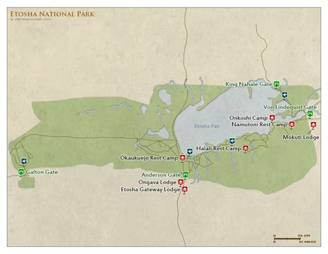 Etosha Park Map - Adela Antonia