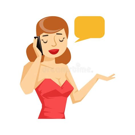 Femme Blonde Flirtant Sur Smartphone Une Partie De Personnes Parlant De La S Rie De T L Phone