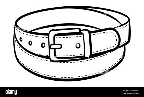 Illustration of belt black and white contour Stock Vector Image & Art ...