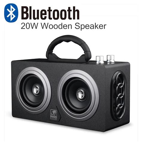 20W Wooden High Power Outdoor Bluetooth Speaker Wireless Stereo Super ...