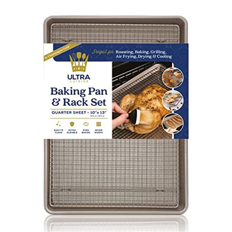 Quarter Baking Sheets With Rack Set By Ultra Cuisine Quarter Sheet