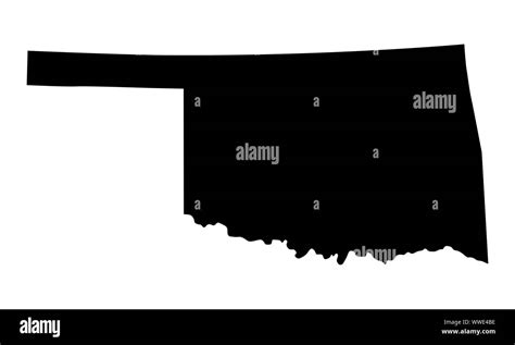 Oklahoma State Silhouette Map Stock Vector Image Art Alamy