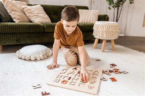 Wooden Alphabet Puzzle Wooden Alphabet Educational | Etsy