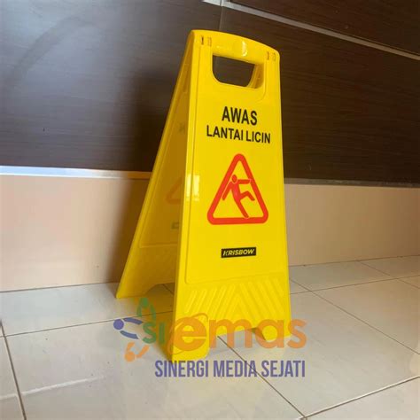 Jual Papan Tanda Awas Lantai Licin Warning Sign Floor Wet Floor