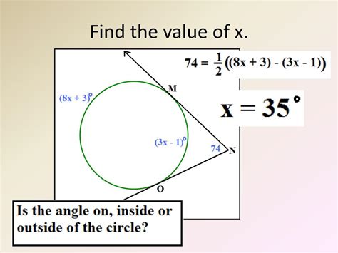 Ppt 6 5 Other Angle Relationships In Circles Powerpoint Presentation Id 654359