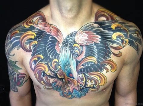 60 Graceful Eagle Tattoos On Chest Tattoo Designs