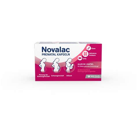 Novalac Prenatal - витамини за бременни, меки капсули х 30