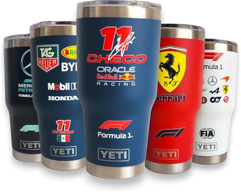 Termo 30 onzas personalizado Fórmula Uno Redbull Ferrari Mercedes F1