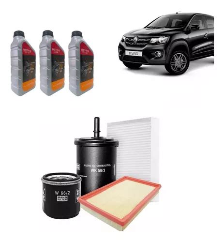 Kit Revisão Óleo Filtros Renault Kwid 1 0 12v 2017 A 2022