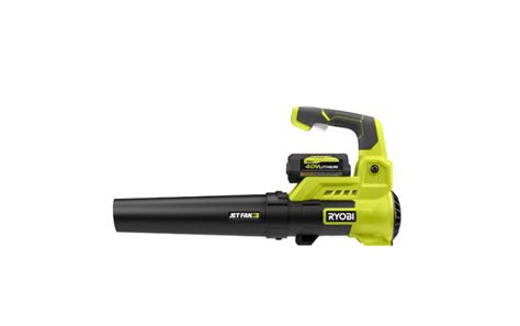 Ryobi Ry40480vnm Ps 40v 110 Mph 525 Cfm Jet Fan Leaf Blower And 10 In Pole Saw With 40 Ah