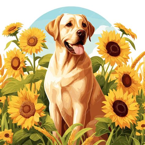 Premium Vector Cute Labrador Retriever Dog Cartoon Vector Style White