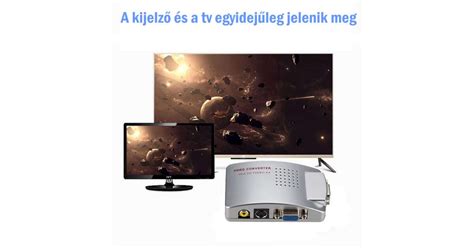 Vga Av Rca Jel Kompozit Adapter Vide Kapcsol Doboz Talak T Pc Tv